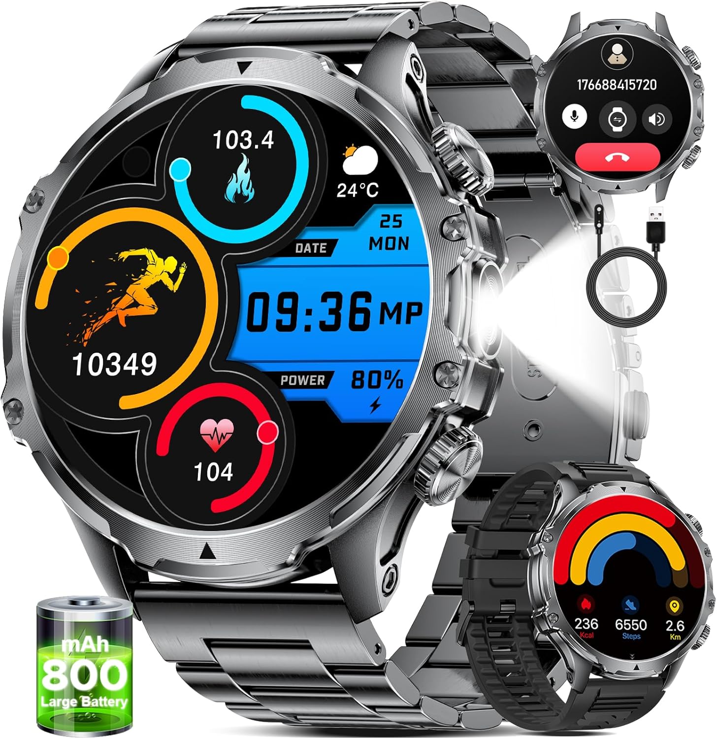 Montre connectée multisport avec suivi football