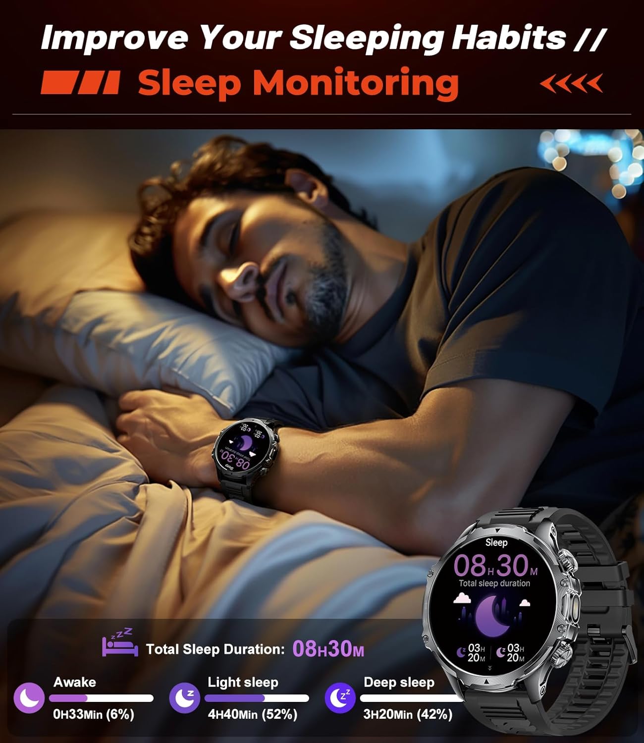 Montre connectée multisport avec suivi football